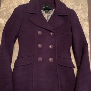 Like New - Purple Fitted Petite Pea Coat